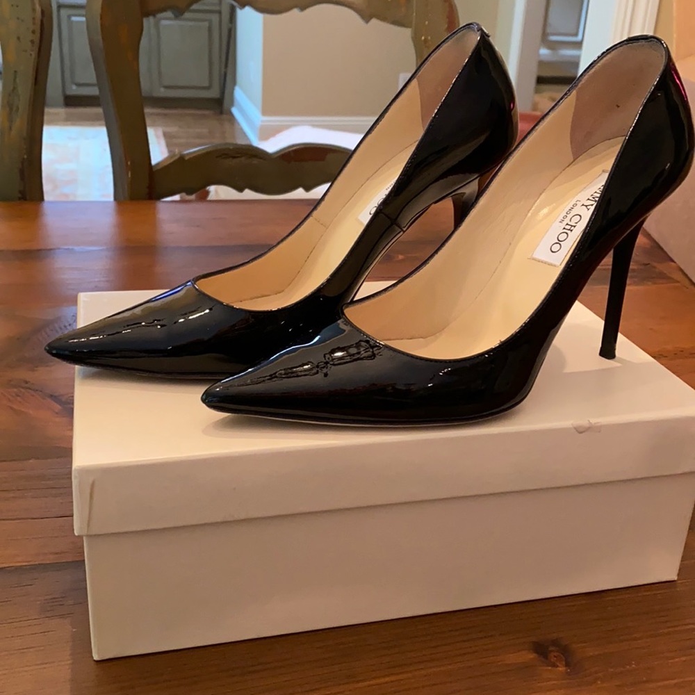 Jimmy Choo patent pump